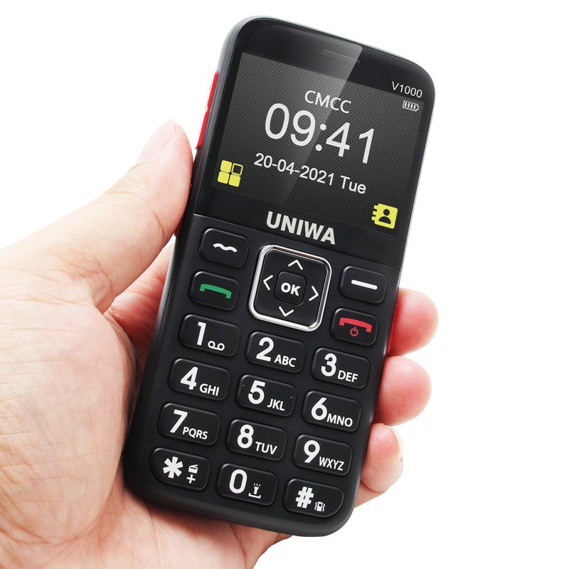 UNIWA V1000 Custom 4G Seniors Cell Mobile Phone with Big Button Keypad for Elderly