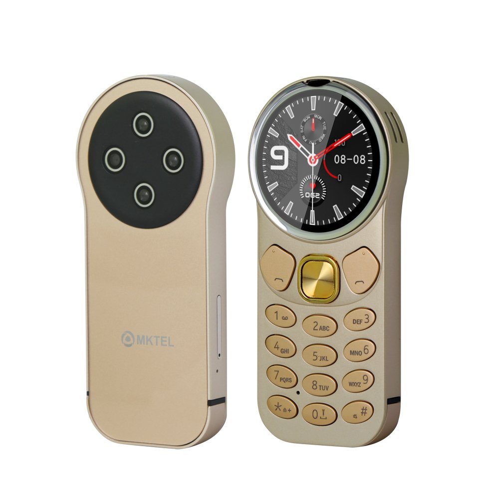 Quality metal shell feature phone 1.39inch Circular screen MTK6261D motherboard dual SIM card GSM 2G network rugged phone