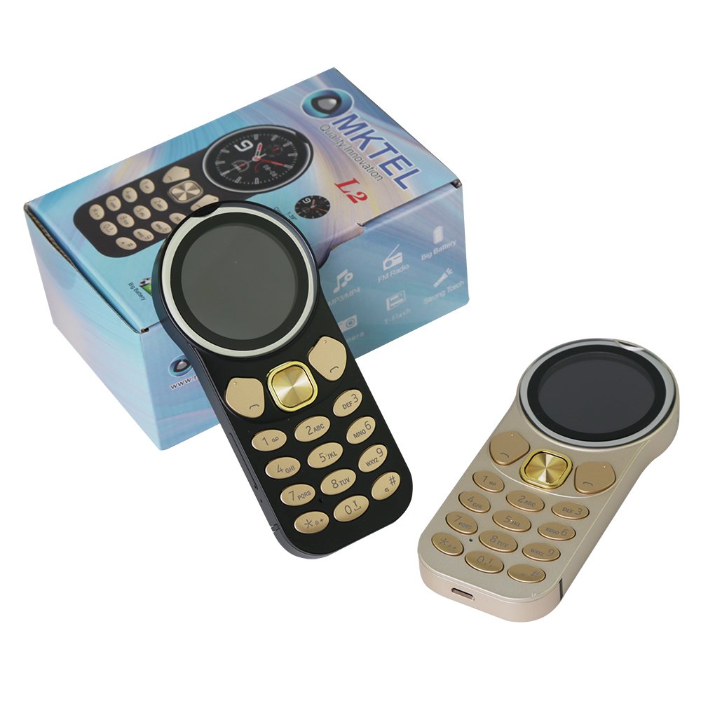 Quality metal shell feature phone 1.39inch Circular screen MTK6261D motherboard dual SIM card GSM 2G network rugged phone