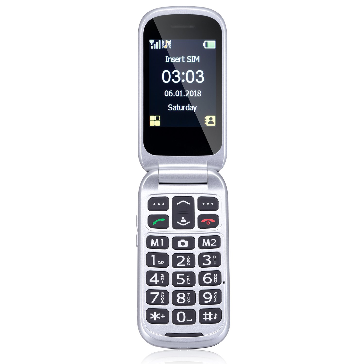 China manufacturer 2G flip cell phone GSM senior phone keypad