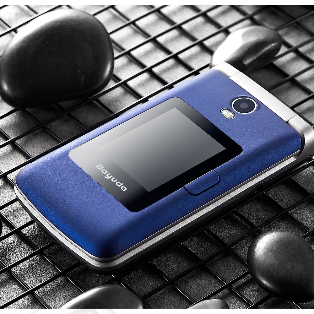 2g feature phone flip phone with led display metal body sos and big keypad buttons for sale