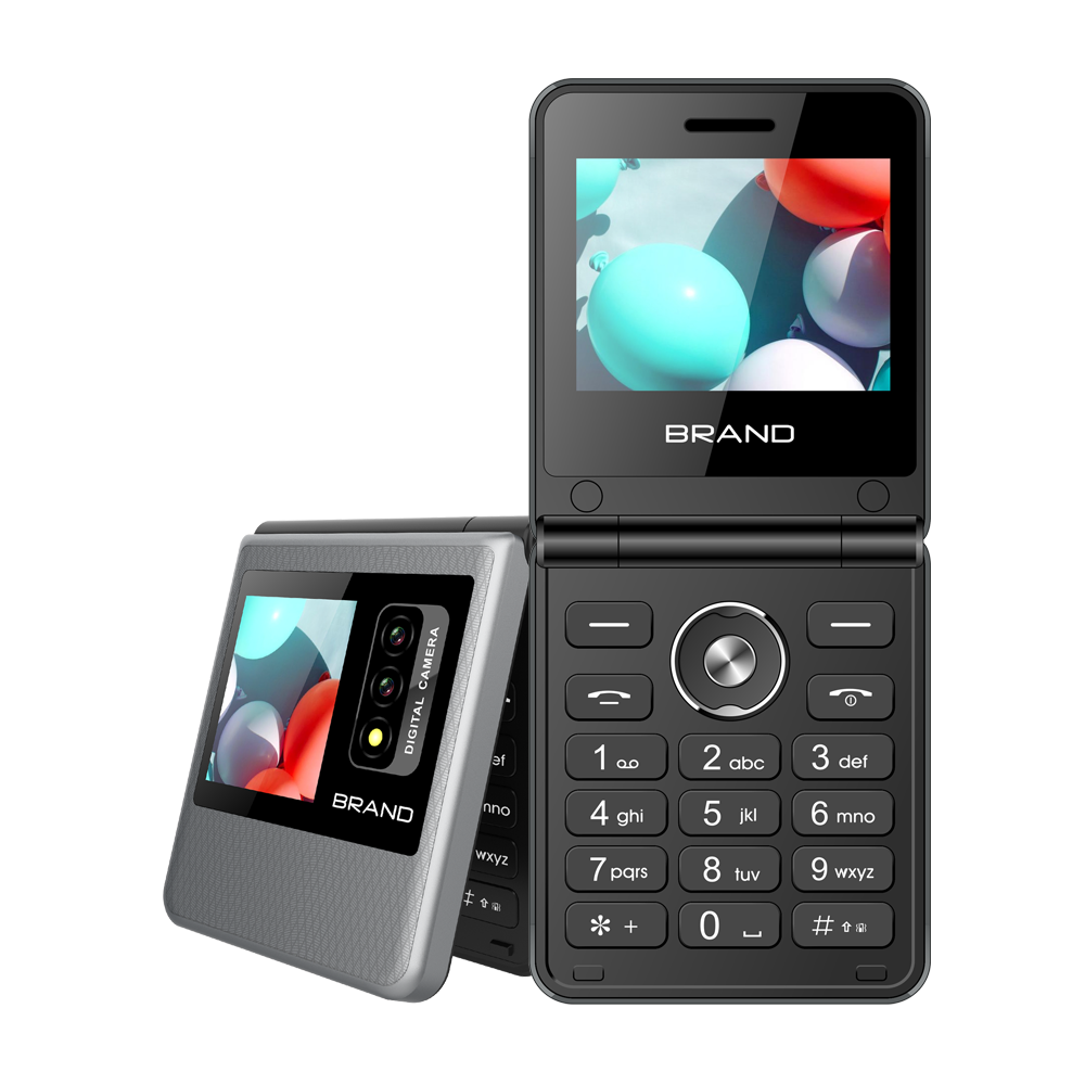Fashion design 4G flip dual SIM large button telephone mini celular mobile phones