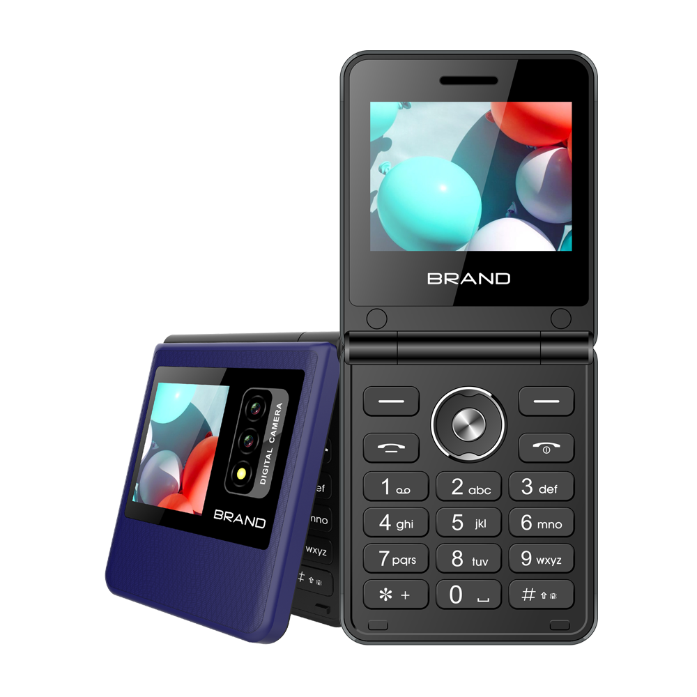 Fashion design 4G flip dual SIM large button telephone mini celular mobile phones