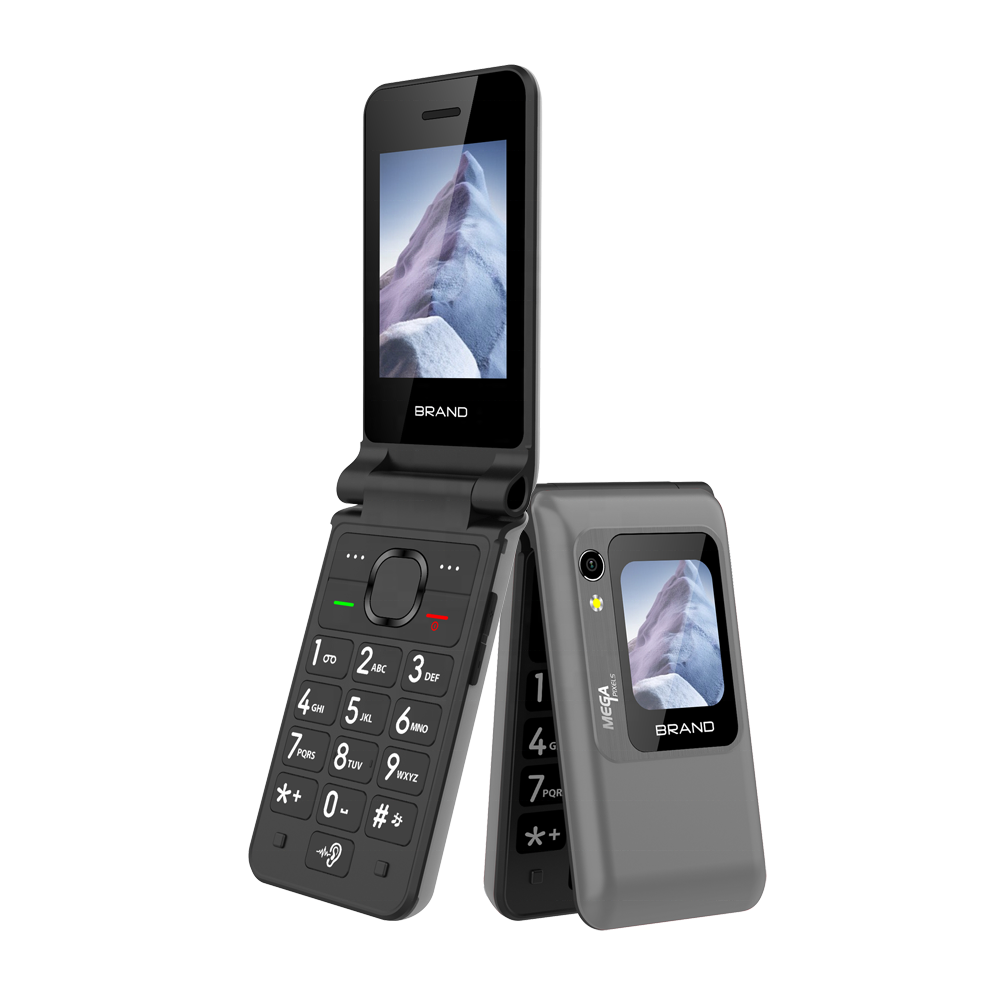 2.8 inch 4g senior phone unlocked dual sim flip mobile phone 1000mAh and SOS button