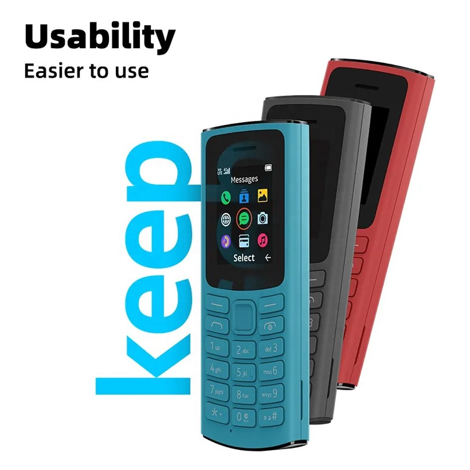 Cheap feature phone Original For Nokia 105 2021 keypad cellphone Dual SIM 150 106 110 125 216 used Bar mobile phones