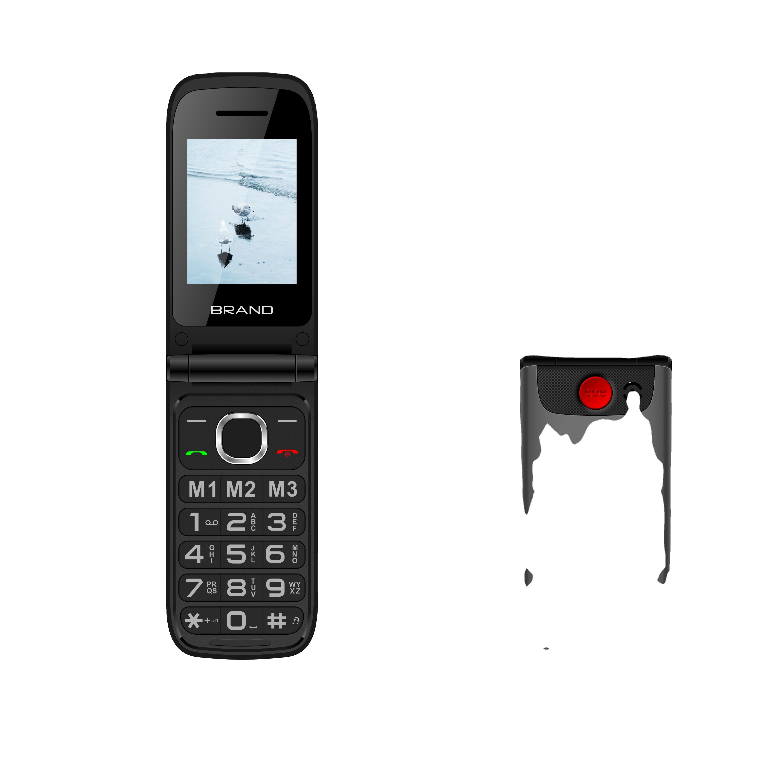 Double Screen 4G Senior Keypad Flip Phone Mobile Mobail Senior Phone 4G With large SOS Button