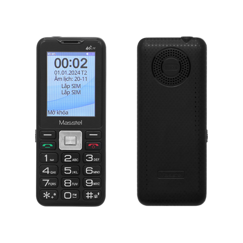 Customized Service Masstel izi T6 4G Feature Phone 2.4" VoLTE Dual SIM Card Keypad Mobile Phone Made in Vietnam