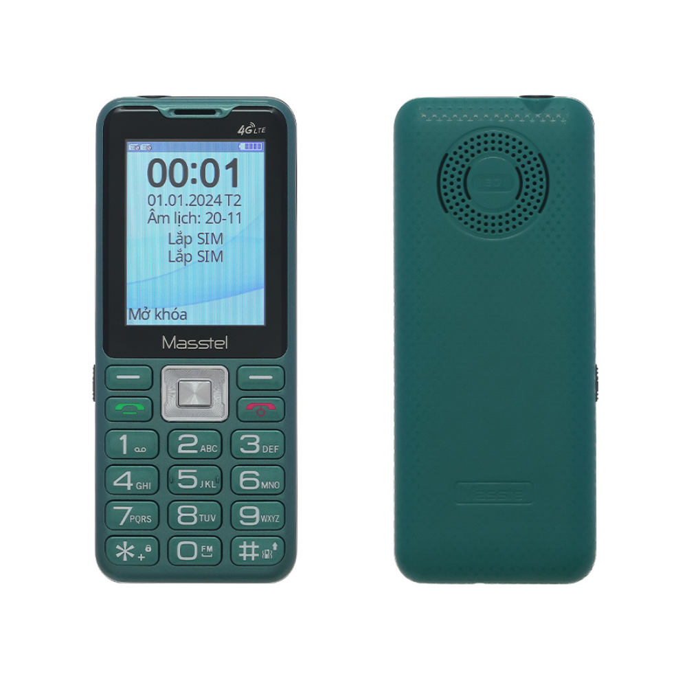 Customized Service Masstel izi T6 4G Feature Phone 2.4" VoLTE Dual SIM Card Keypad Mobile Phone Made in Vietnam