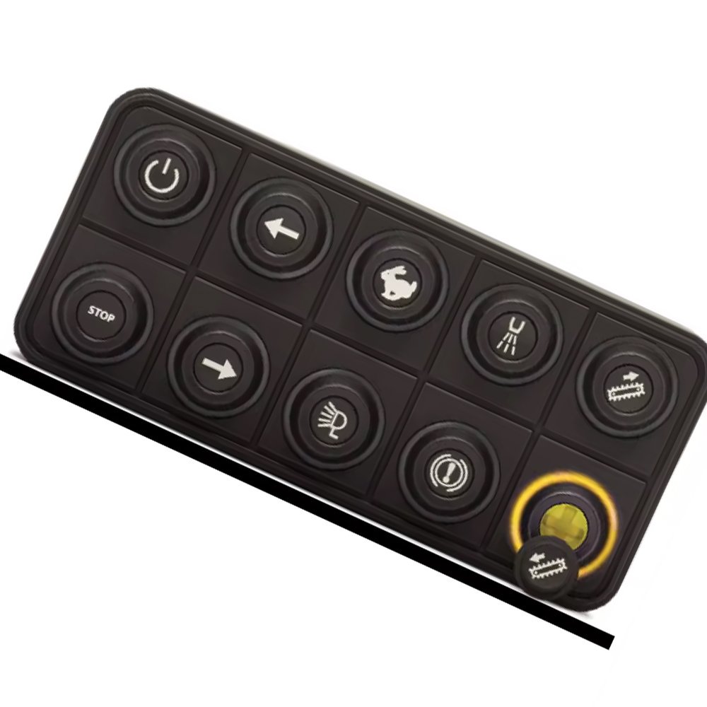 RGB Backlit 2x5 Keypad with Blank Icons Programmable Button Interface