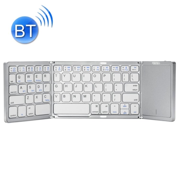 Rechargeable B089T Office Folding Wireless Keyboard with Touchpad For Laptop Mobile Phone Pad Computer