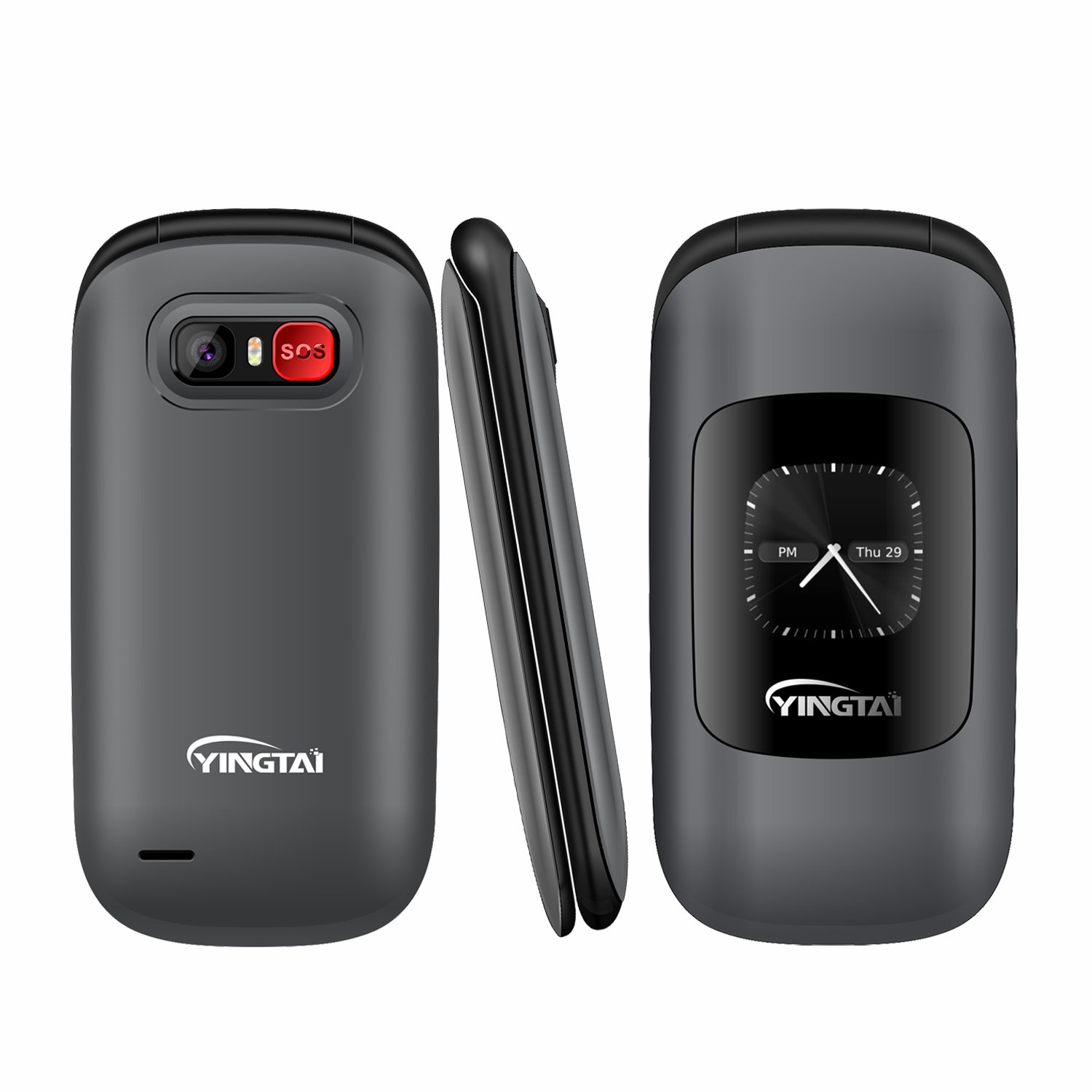 IPS Touch Screen 4G MTK Flip Androids Phones Unlocked Dual Sim Senior Phone