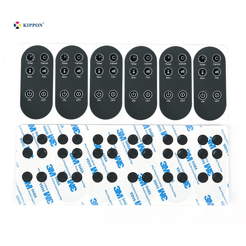 factory Custom 3MS adhesive outdoor sunscreen pc/pet label Graphic overlay front control panel button membrane switch keyboard