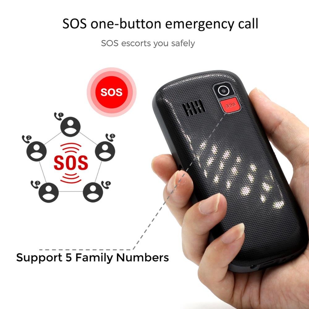 CS182 MTK 2G Senior Phone With SOS Key Dual SIM with Charging Cradle big speaker long standby