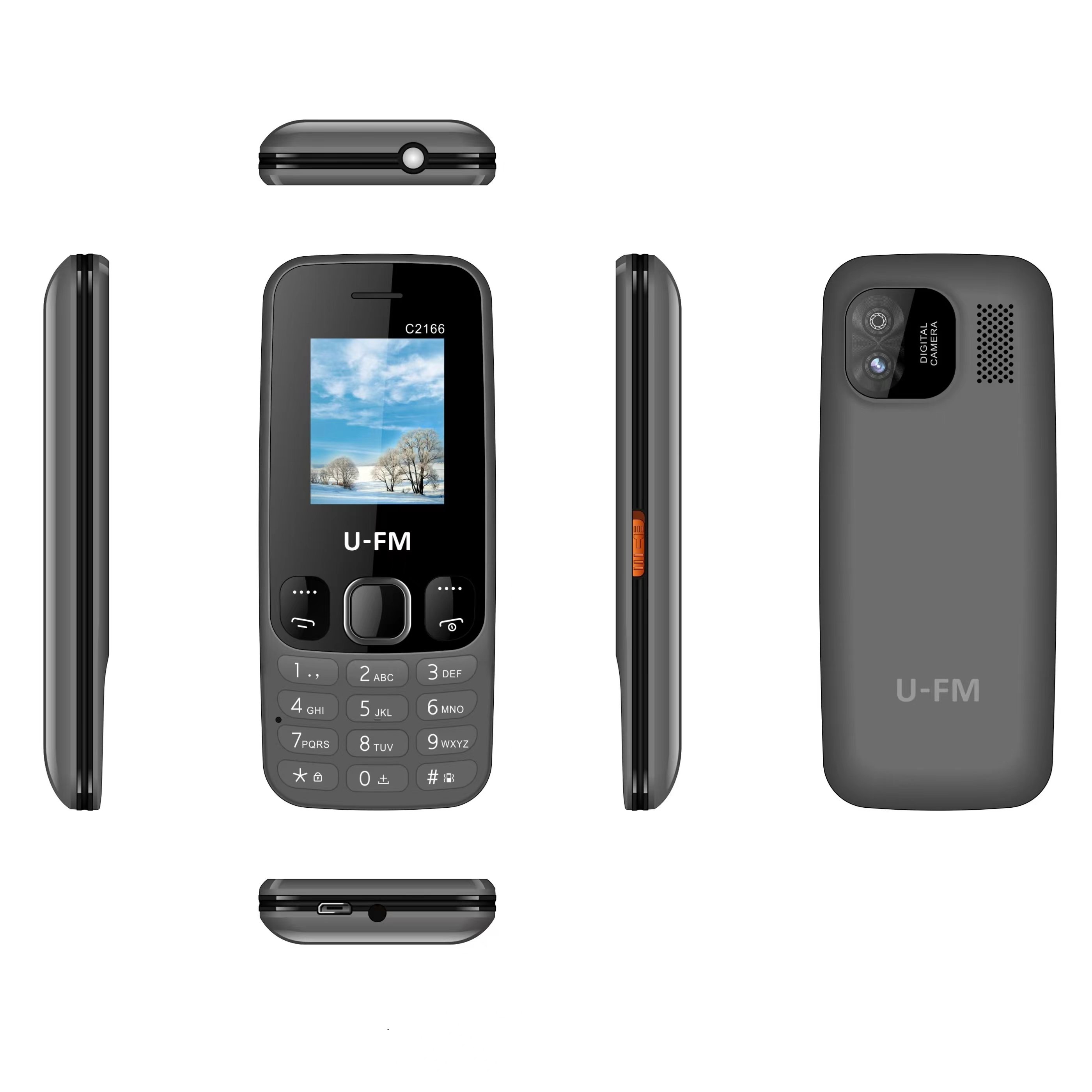 1.77 Inch Triple SIM Key Function Feature Phone 600mah Battery New 2g GSM Button Mobile Phones