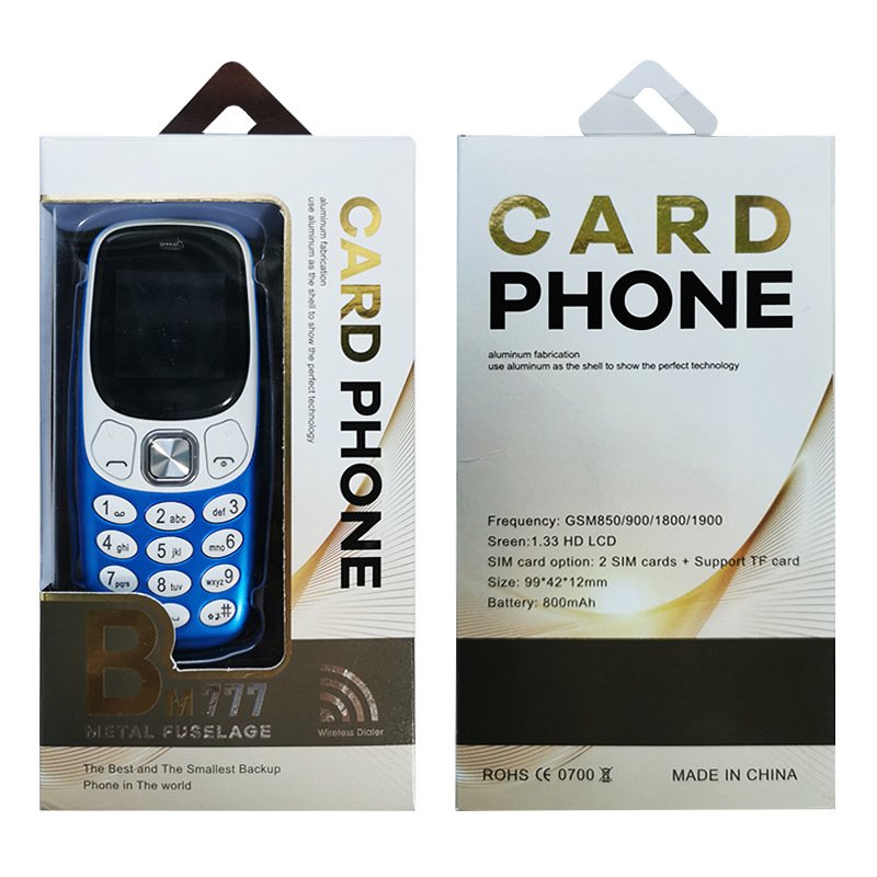 BM777 Cross border Foreign Trade Bluetooth Card Functional Machine Mini Dual Card Dual Standby Small Size Phone