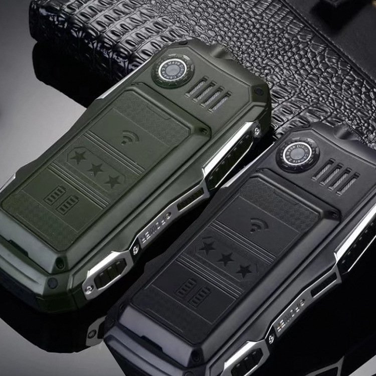 NEW Triple Proofing large battery Flashlight 2G feature phone GSM dialer keypad student cell phone mini elderly phone