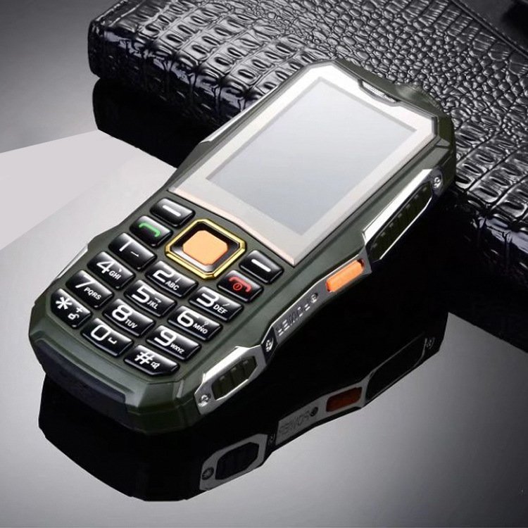 NEW Triple Proofing large battery Flashlight 2G feature phone GSM dialer keypad student cell phone mini elderly phone