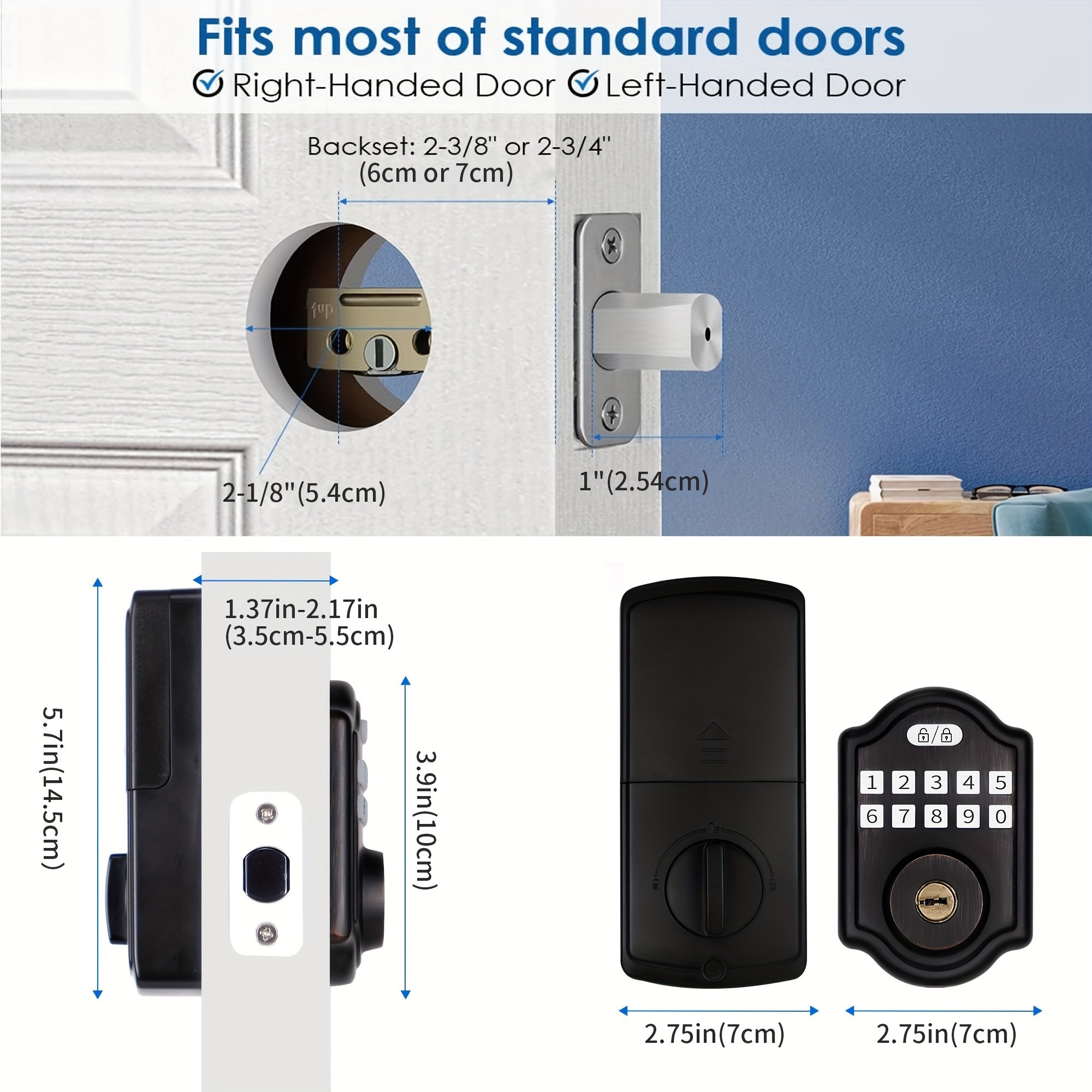 NeweKey Ttlock APP Fingerprint WiFi App Smart Door Lock Mobile Phone Digital Fingerprint Smart Door lock