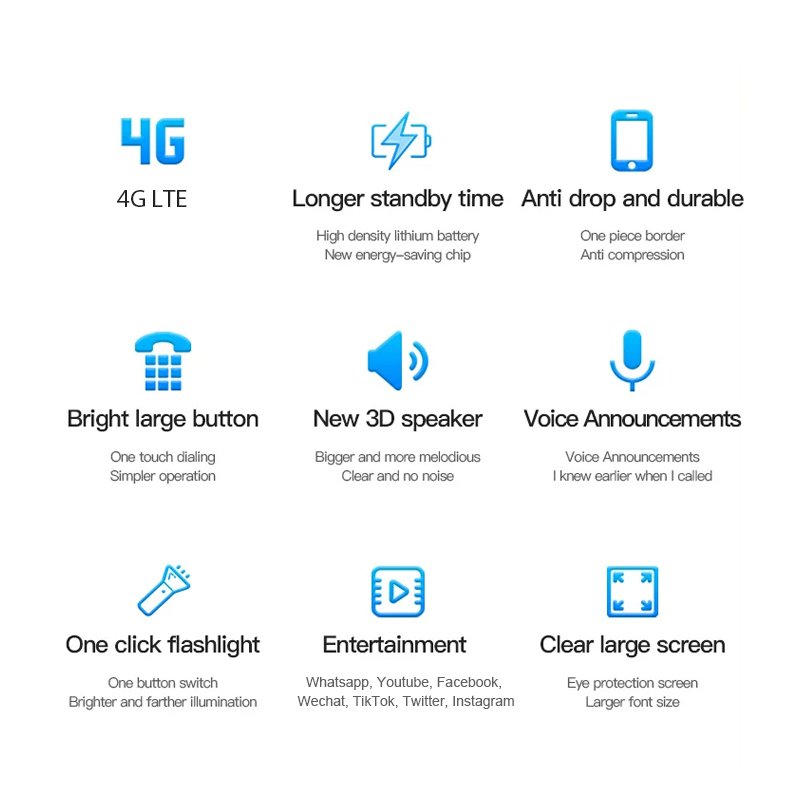 2.8 Inch Big Battery Big Button Senior Feature Phone Oem China Keypad Touch Gsm Mobile Phone With Camera