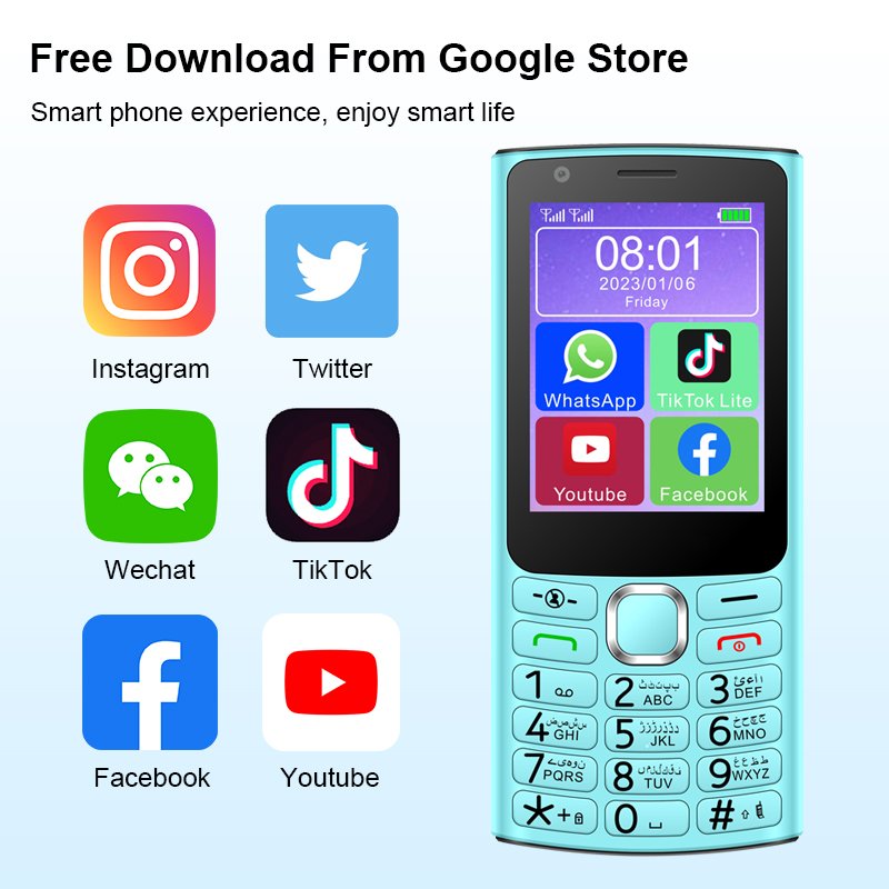 2.8 Inch Big Battery Big Button Senior Feature Phone Oem China Keypad Touch Gsm Mobile Phone With Camera