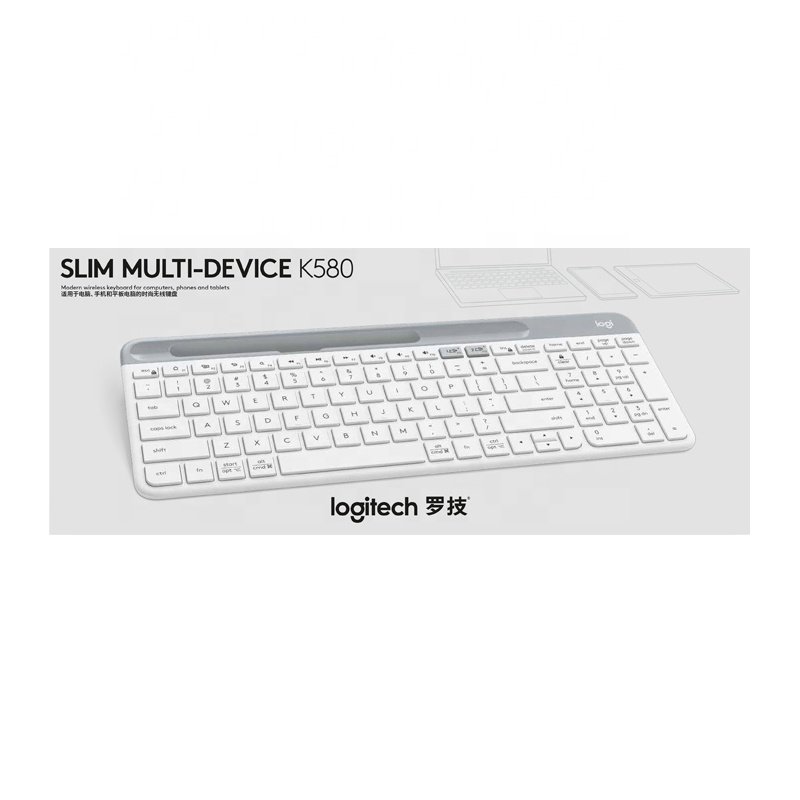 Logitech K580 keyboard wireless Bluetooth dual-mode keyboard ultra-thin lightweight portable mobile phone tablet notebook