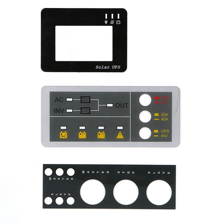 Custom Adhesive Sticker Silk Screen Printing Polycarbonate Polyester Acrylic Label Membrane Keypad Graphic Overlays Electronics