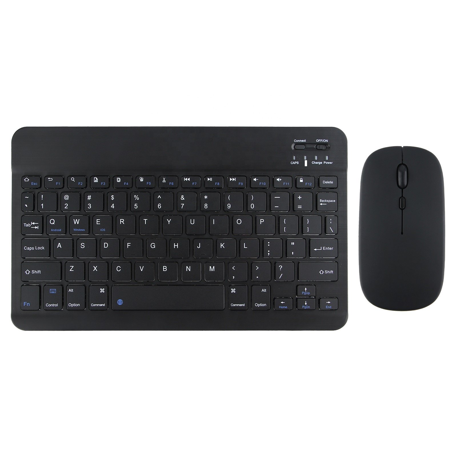 Best quality cheap price mini rechargeable bluetooth wireless BT keyboard and mouse set for tablet pc laptops mobile phones
