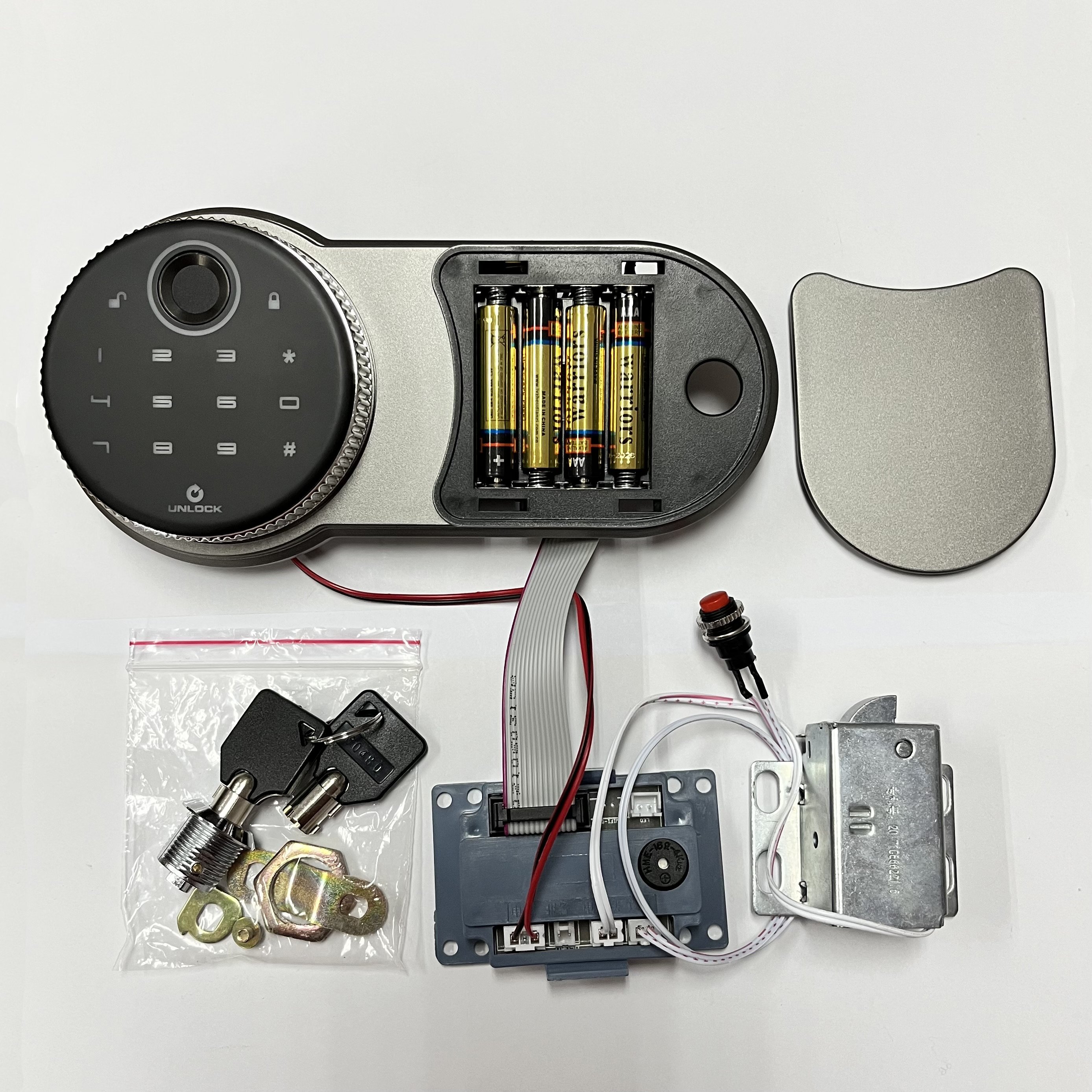 Biometric Fingerprint & Key Access Steel Door Cylinder Electronic Digital Keypad Safes Box Lock Spare Parts