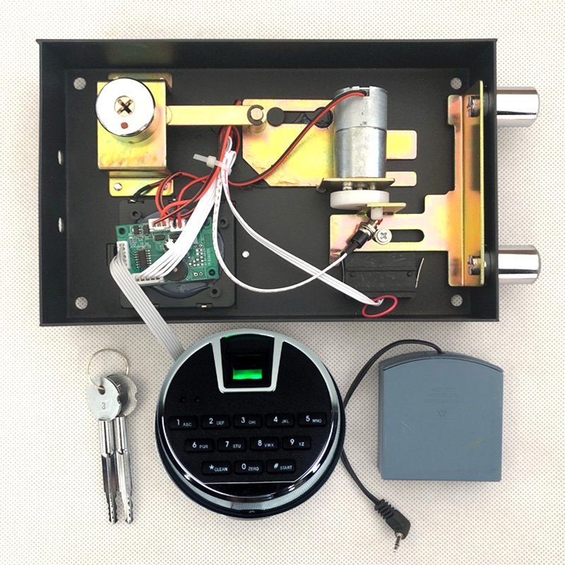 Biometric Fingerprint & Key Access Steel Door Cylinder Electronic Digital Keypad Safes Box Lock Spare Parts