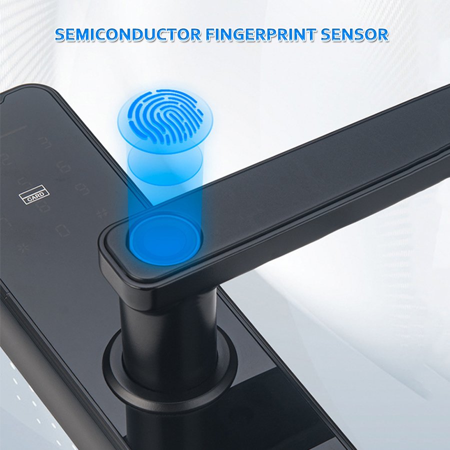 TTlock Tuya App Fingerprint Electronica Cerraduras Deadbolt Digital Para De Puerta Inteligente Interior Door TT Smart Locks