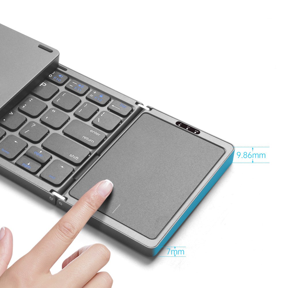 QBUY Portable B089T BT Trackpad Big Touch Screen Slim Foldable Folding Wireless Smart Tv Keyboard for Android IOS Laptop Tablet