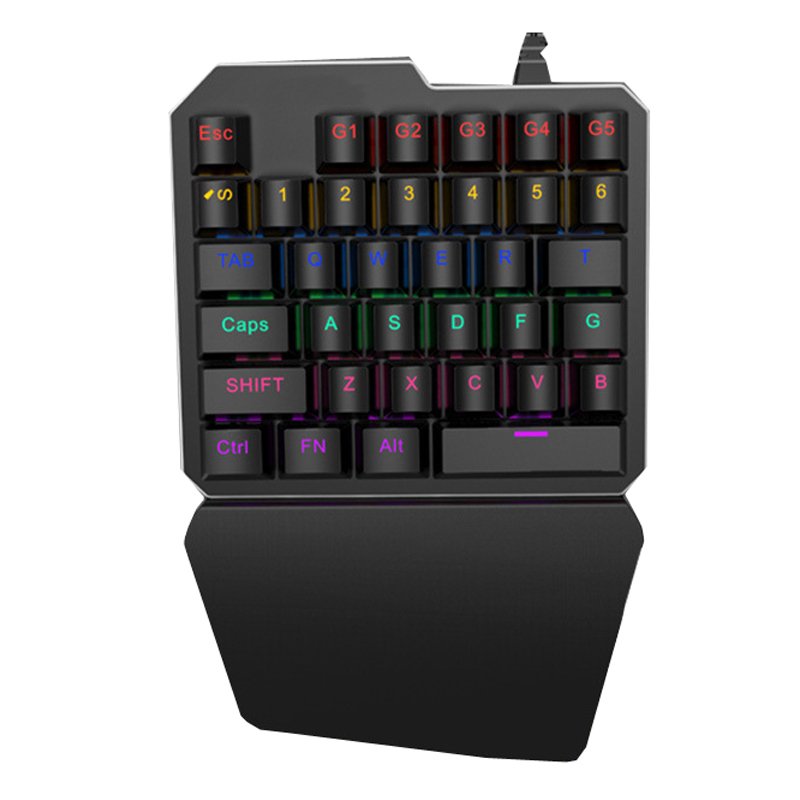 K9 green axis hand tour single hand real mechanical keyboard gun god throne left keypad mobile phone games external equipment