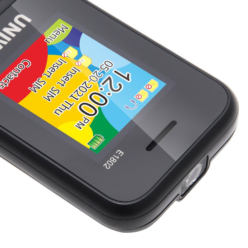 E1802 Standard 25BI Battery Mobile Phone New Keypad & Torch-Long Standby Feature Phone