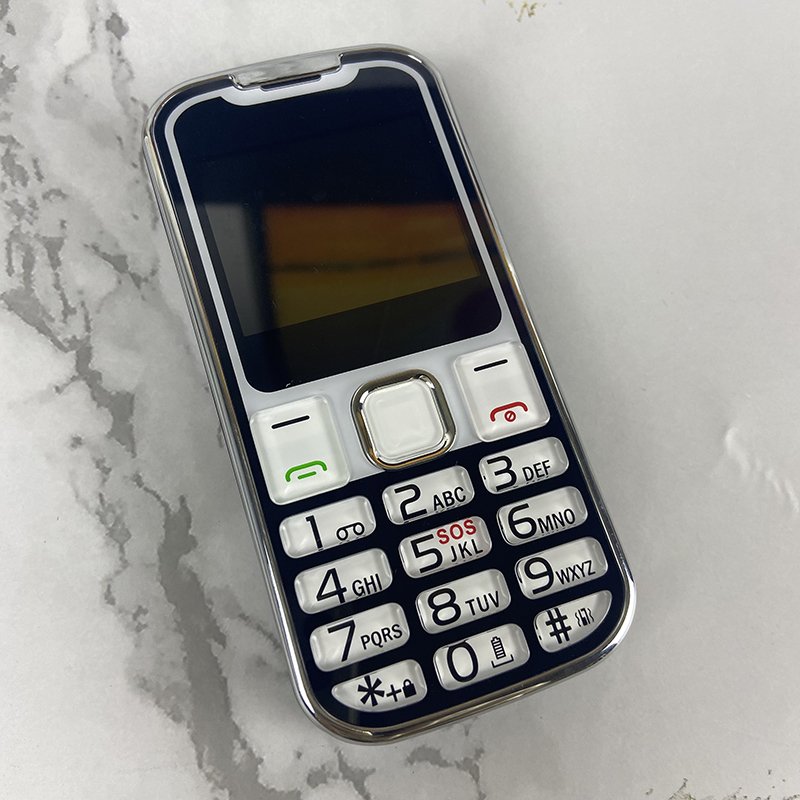 New W26 Loud Speaker 2.2inch elderly keypad phone dual sim cards sos phone 2g keypad mobile phone for senior person
