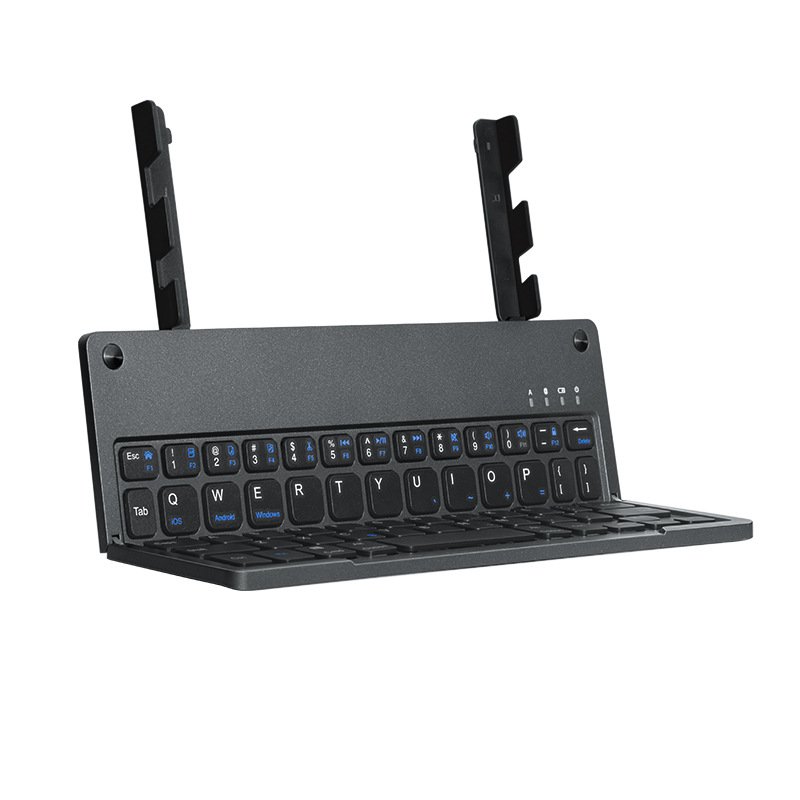 Folding Mini Keyboard Wireless BT Keypad Supported 3 Devices With Stand Rechargeable Keyboard For Phone Tablet