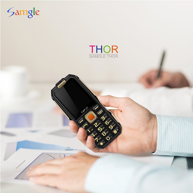 Samgle C1 Basic Keypad Phone 2.4" screen 2G 3G Mobile Phone with 3000mAh Customizable Frequency Band Basic Phone