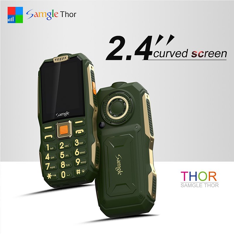 Samgle C1 Basic Keypad Phone 2.4" screen 2G 3G Mobile Phone with 3000mAh Customizable Frequency Band Basic Phone