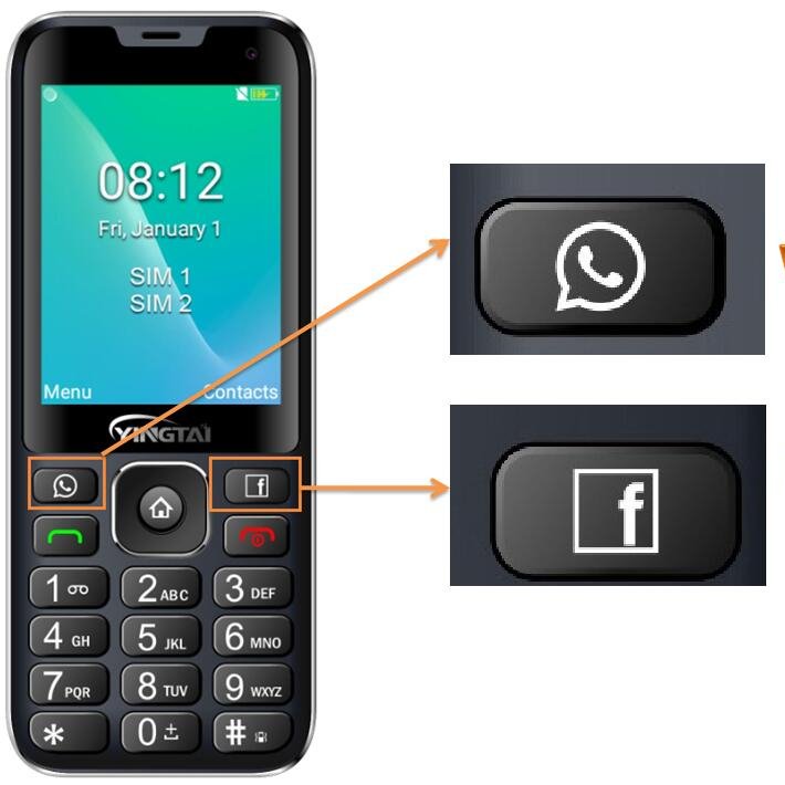 4G Android keypad mobile phone with 2.8inch screen Dual SIM WIFI 1450mAh big sound big button telephone for