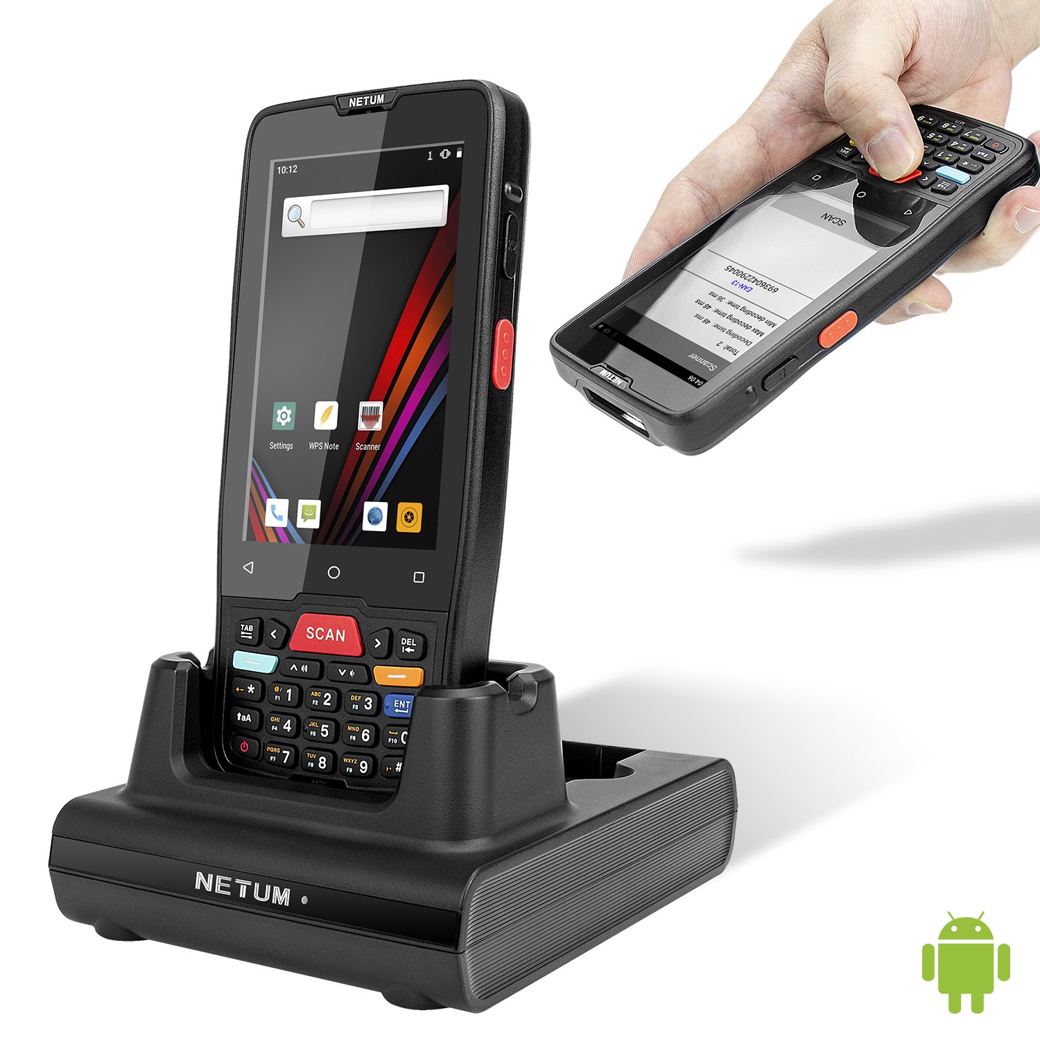 NETUM Rugged M71 Digital Keyboard computer PDA Android 9.0 Handheld Mobile Phone pda barcode scanner