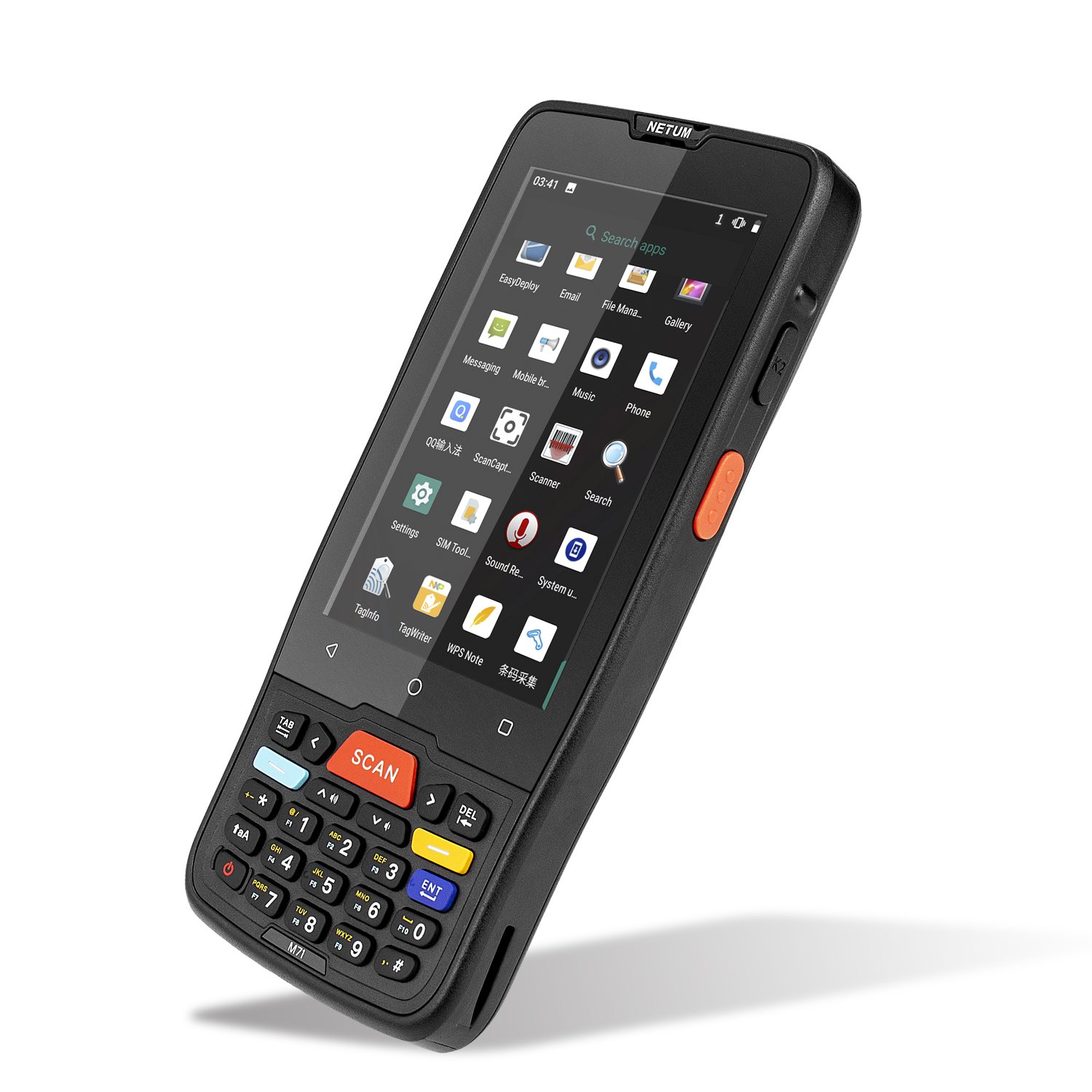 NETUM Rugged M71 Digital Keyboard computer PDA Android 9.0 Handheld Mobile Phone pda barcode scanner