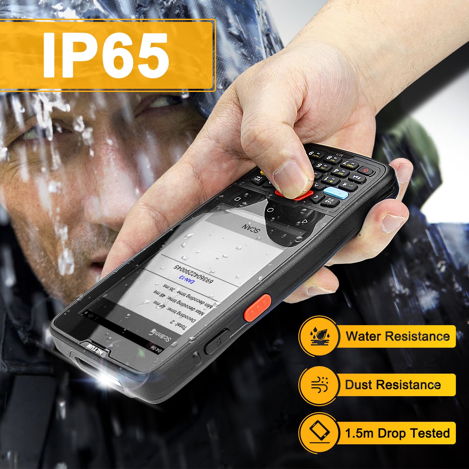 NETUM Rugged M71 Digital Keyboard computer PDA Android 9.0 Handheld Mobile Phone pda barcode scanner