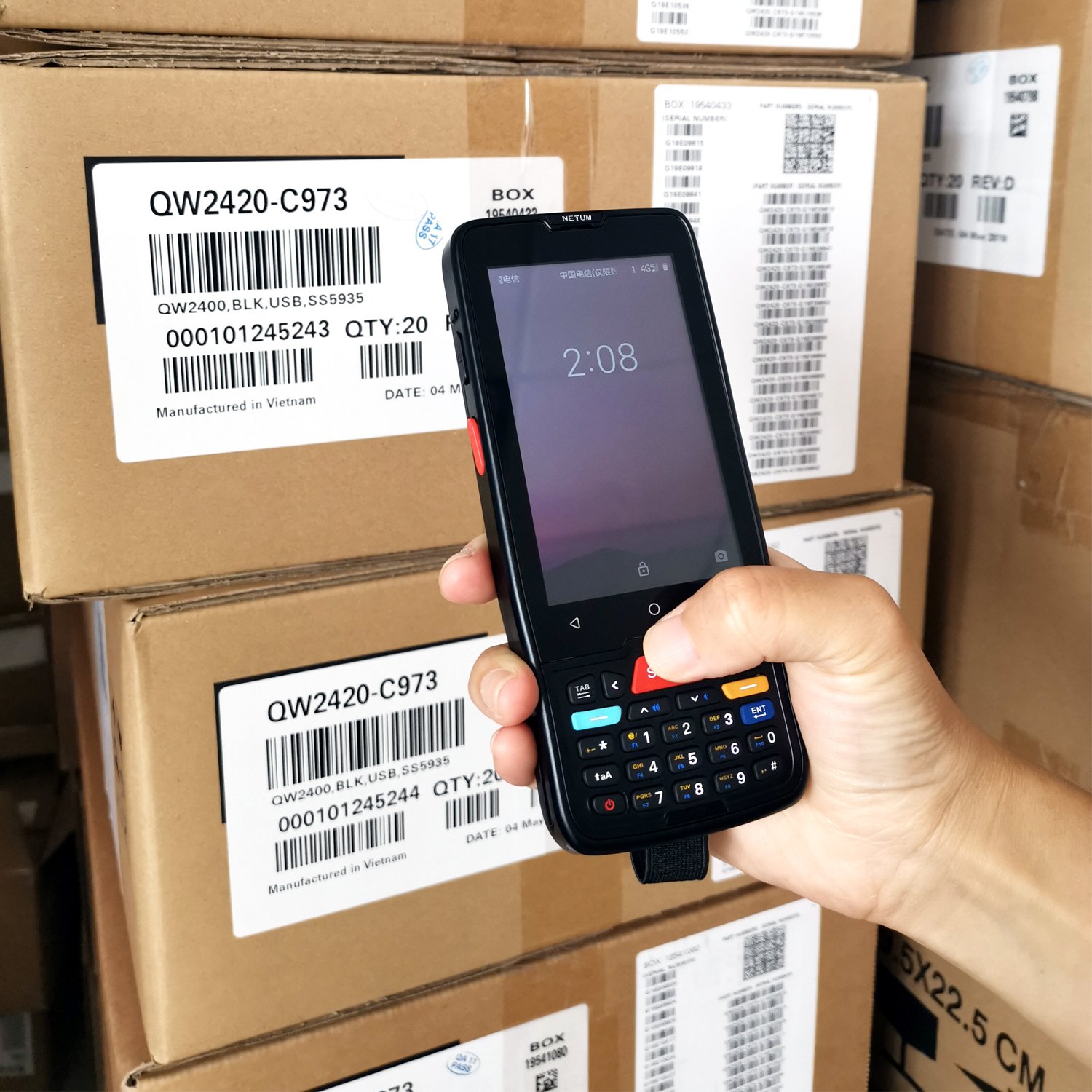 NETUM Rugged M71 Digital Keyboard computer PDA Android 9.0 Handheld Mobile Phone pda barcode scanner