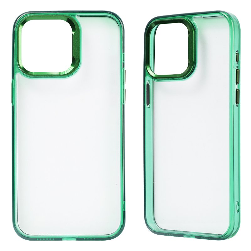 Accesorios para celularesBig hole TPU+Acrylic+ Hardware lens and keypad injection molding high transparent phone case for iphone