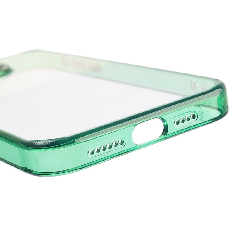 Accesorios para celularesBig hole TPU+Acrylic+ Hardware lens and keypad injection molding high transparent phone case for iphone