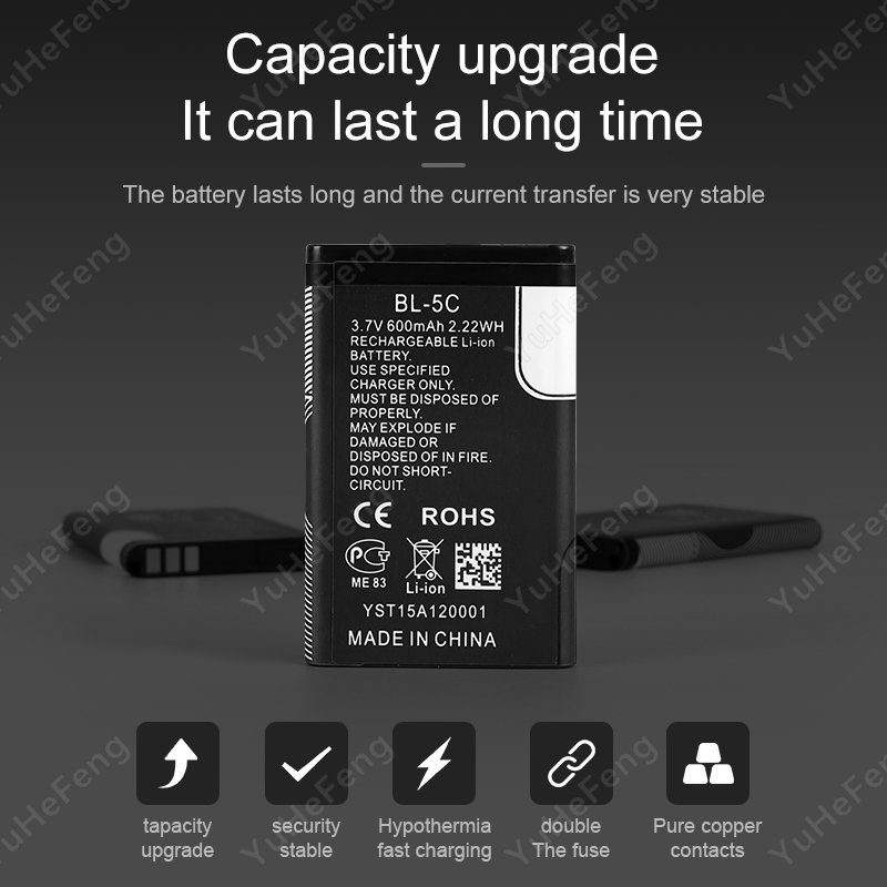 Factory Wholesale Li-polymer keypad big battery itel mobile phones battery for Nokia