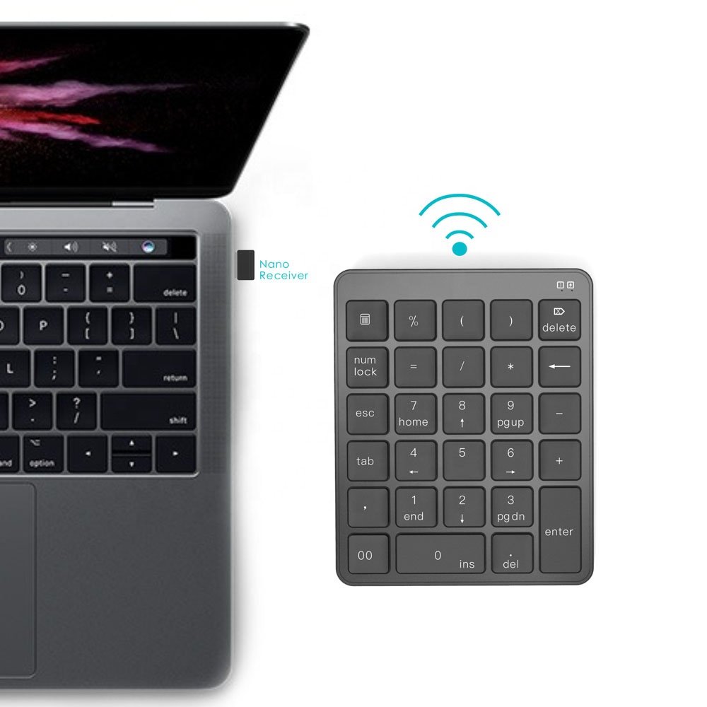 2.4G wireless mini Scissor Structure Slim ergonomic wireless digital Numeric KEYPAD WIFI Keyboard