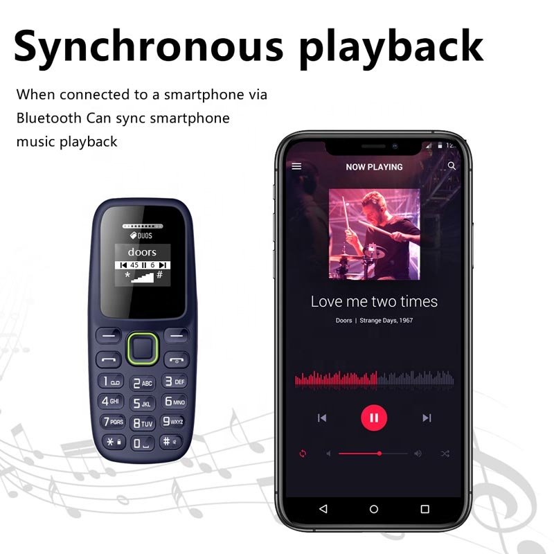 BM310 0.66 Inch Screen Cheap Keypad Mobile Phone 350mAh Dual SIM Card Slots Mini Phone Support 16GB Card Handsfree Headphone