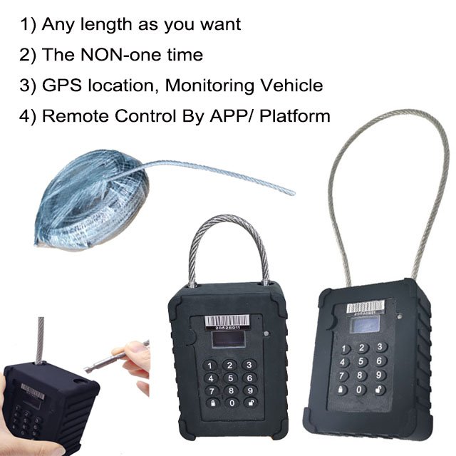 Time-lock trailer track location mobile phone car security smart door lock tracking monitoring gps lock time locking container