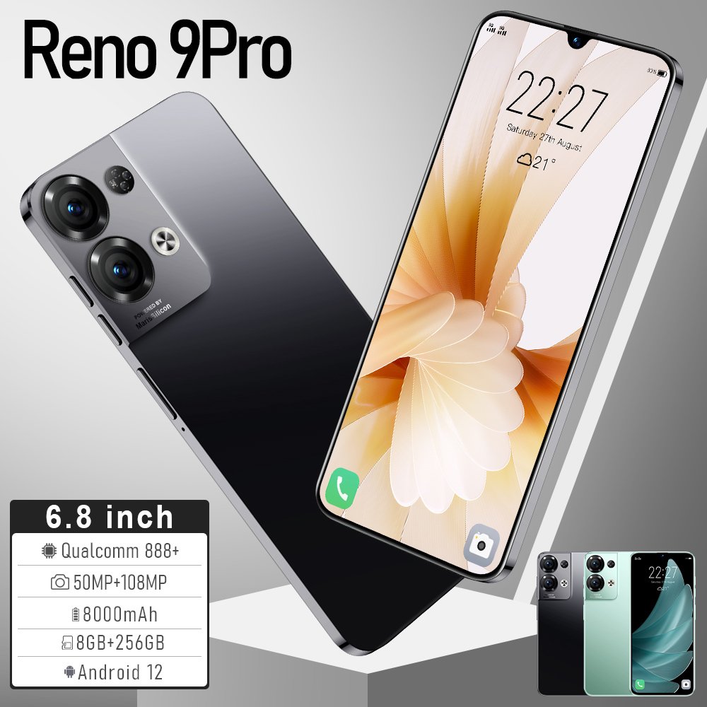 HF023 In Stock Android Smart Cell Phone Reno 9 pro 7.2 Inch Screen Smartphone Android 10.0 12G+512G Face Unlock Mobile Phone