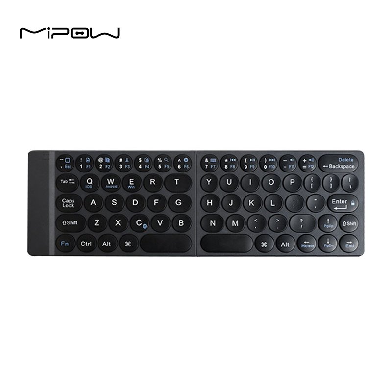 MiPoW Wireless Keyboard foldable keyboard with slimmest 3.5mm for Smartphone Usb Type C